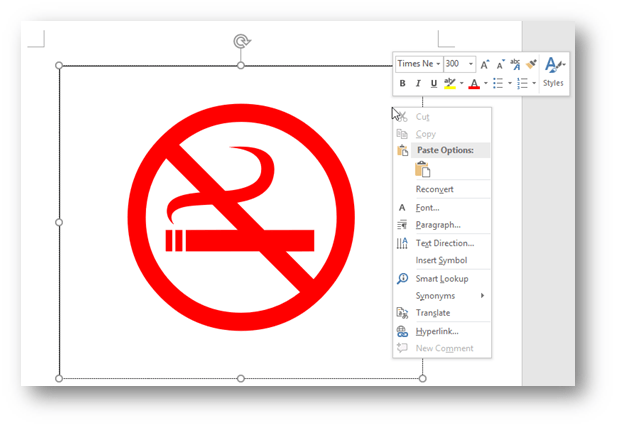 How to Create No Smoking Sign in Microsoft Word