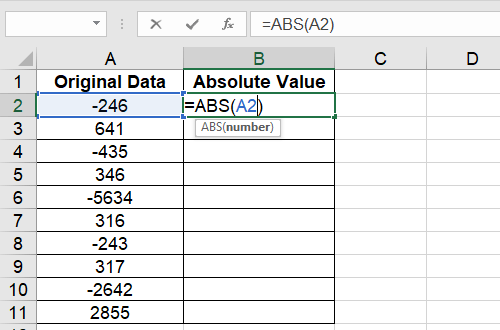 How To Calculate The Absolute Value With ABS Function In Excel My 