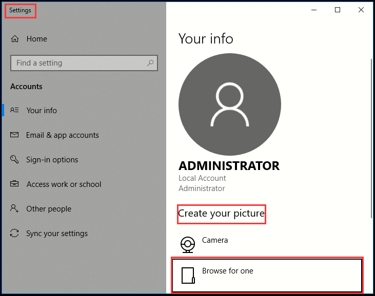 How to Change Account Picture in Windows 10 - My Microsoft Office Tips