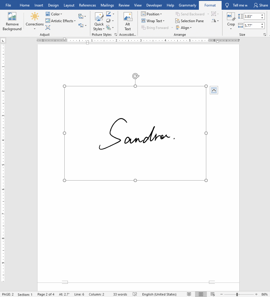 How To Make An Electronic Version Of Handwritten Signature In Word My 