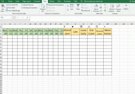 How To Create Attendance Sheet In Excel - My Microsoft Office Tips