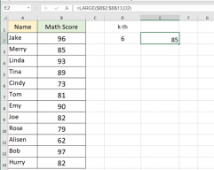 How To Use The Large Function In Excel? - My Microsoft Office Tips