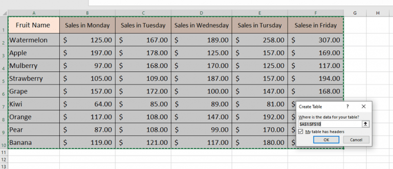 How To Create Dynamic Table in Excel - My Microsoft Office Tips