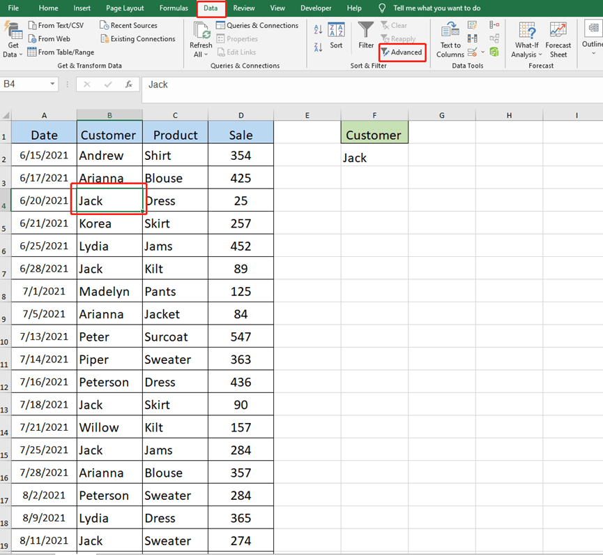 How To Use Advanced Filters In Microsoft Excel - My Microsoft Office Tips