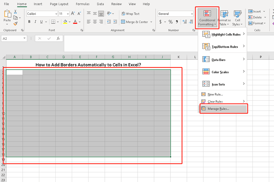 How To Add Borders Automatically To Cells In Excel My Microsoft 