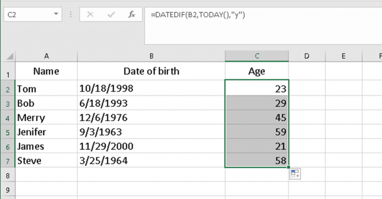 how-to-calculate-age-from-date-of-birth-in-excel-my-microsoft-office