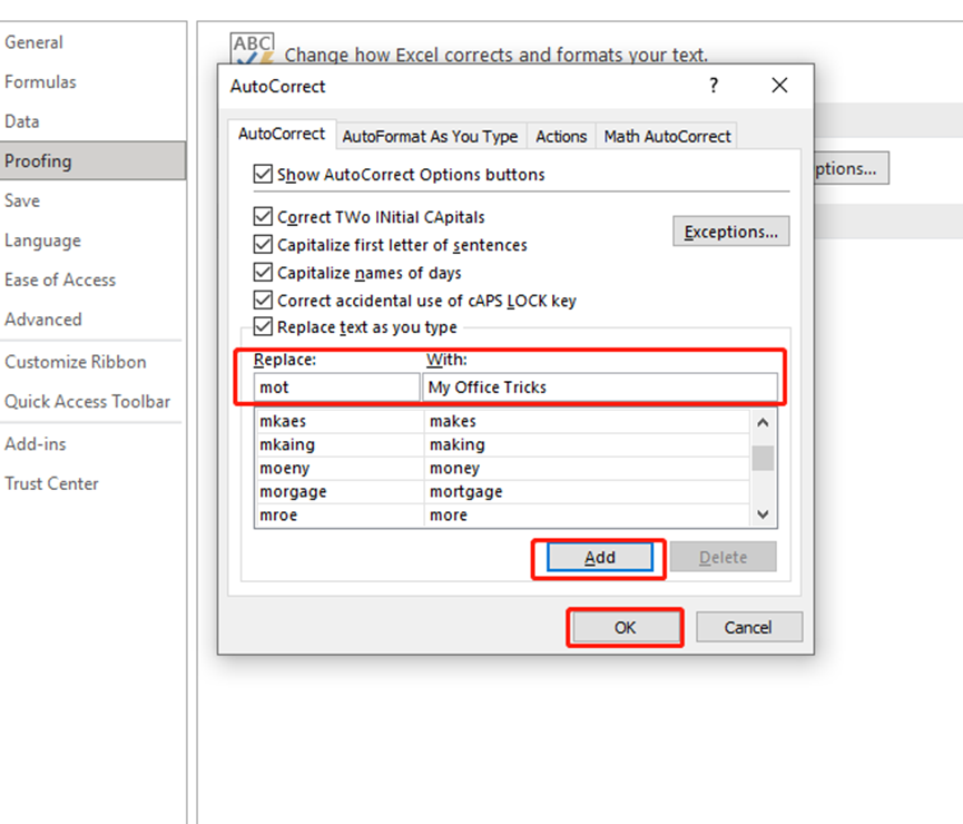 How To Automatically Replace Text In Excel